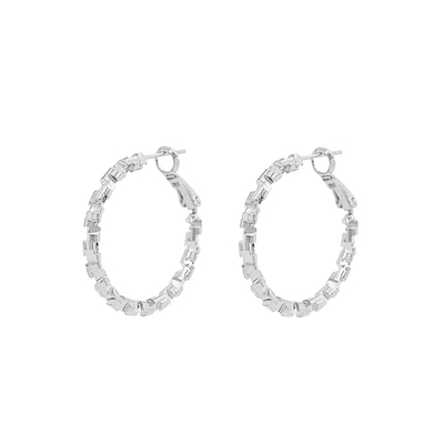 显脸小~碎银圈圈耳环！