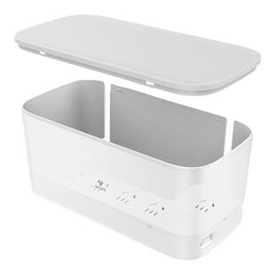 公牛插座电源线收纳盒usb多功能排插排桌面理线办公插线板集线盒