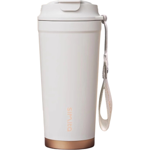 Simita施密特保温咖啡杯316L不锈钢随行便携吸管水杯大容量480ml