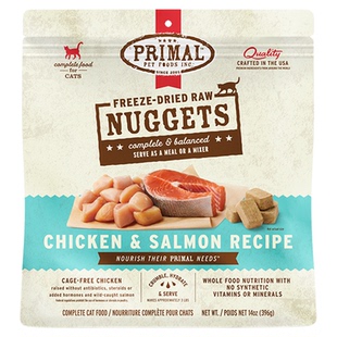 Primal冻干猫咪主食猫粮小鲜砖生骨肉兔肉有机396g