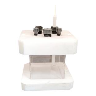 光学方形石英电解池槽密封三电极电化学四氟盖子高透光率可定制