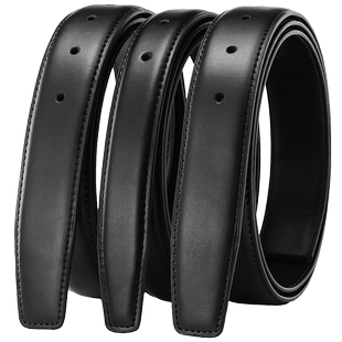 替换不带头皮带男真皮无头无扣打孔带身细腰带休闲针扣3.5CM裤带