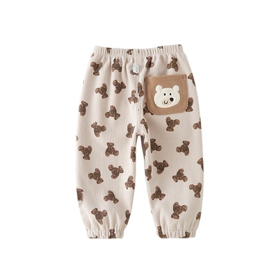 儿童灯芯绒裤子男童冬季加绒