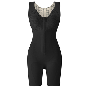 拉链排扣收腹塑身衣强压后脱式带胸垫连体束腰产后美体塑形收肚子