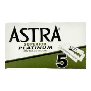 俄罗斯ASTRA铂金不锈钢老式手动双面安全剃须刀片进口绿A刮胡刀片