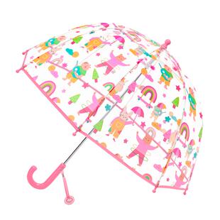 尼多熊2026儿童雨伞男孩女孩宝宝透明伞中小童长柄伞学生上学专用