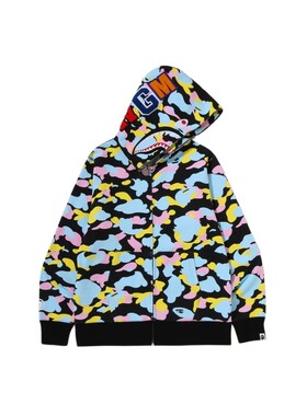 BAPE糖果鲨鱼连帽卫衣开衫外套
