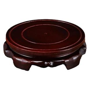 佛龛底座佛像加高增仿红木托架大小财神观音关公摆件仿实木圆盘