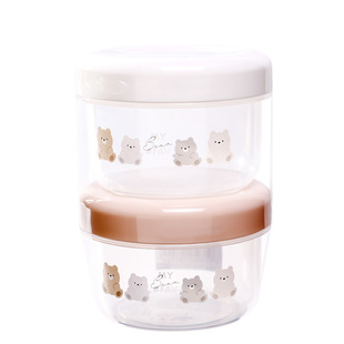 NAKAYA日本进口小熊保鲜盒小学生水果便当盒上班族便携零食收纳盒