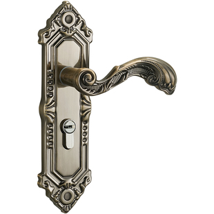 欧式静音木门锁室内卧室家用通用型房间房门铝合金门把手机械门锁