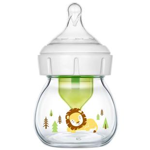 布朗博士奶瓶玻璃奶瓶初生宝宝防胀气玻璃宽口径卡通版狮子60ml