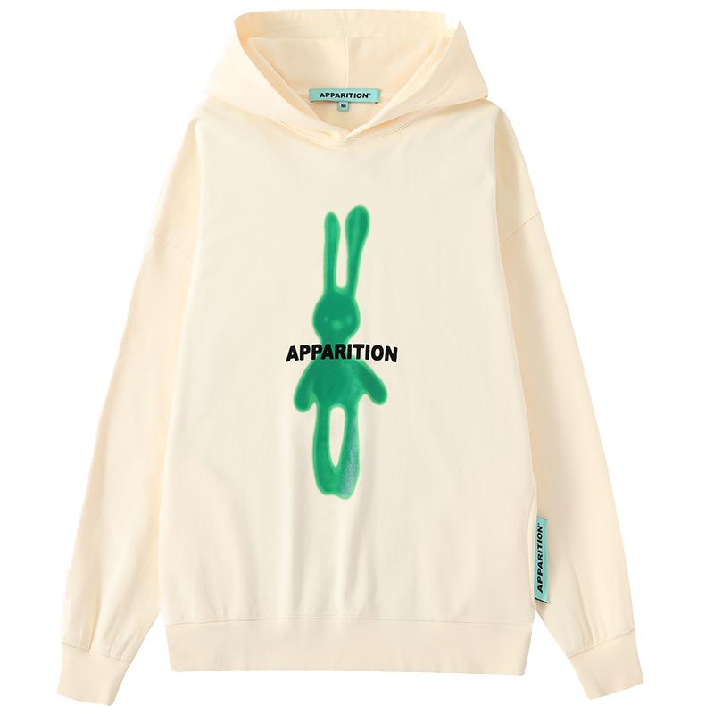 Apparition秋季宽松纯棉连帽卫衣