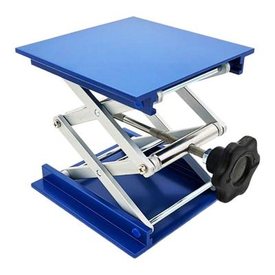 实验用铝氧化升降台10x10cm15x15cm20x20cm手动摇升降平台工作台