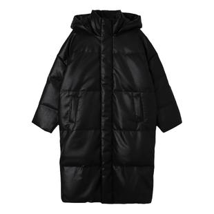 PAPERLLL辛间连帽白鸭绒高级感超好看长款皮羽绒服女冬季2025新款