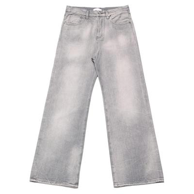 Selfness2021M闪电纹水洗牛仔裤