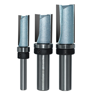 浪潮工业级轴承直刀木工铣刀刀具修边机刀头雕刻机锣刀底部配轴承