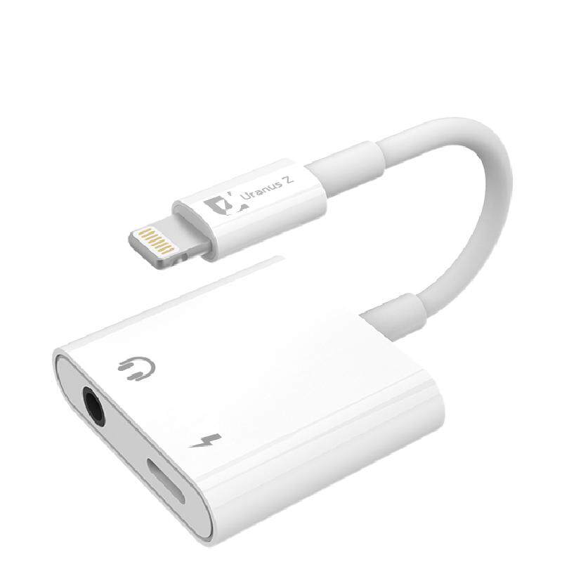 锐斯适用苹果耳机转接头14/13iphone12/7/8plus/x/1135mm手机充电一拖二音频线音频圆孔