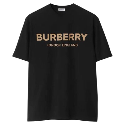 自营Burberry博柏利经典Logo字母印花圆领时尚短袖T恤春季新款