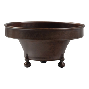 中式紫铜三足储水式壶承中式复古干泡台高颜值养壶茶托盘纯铜茶盘