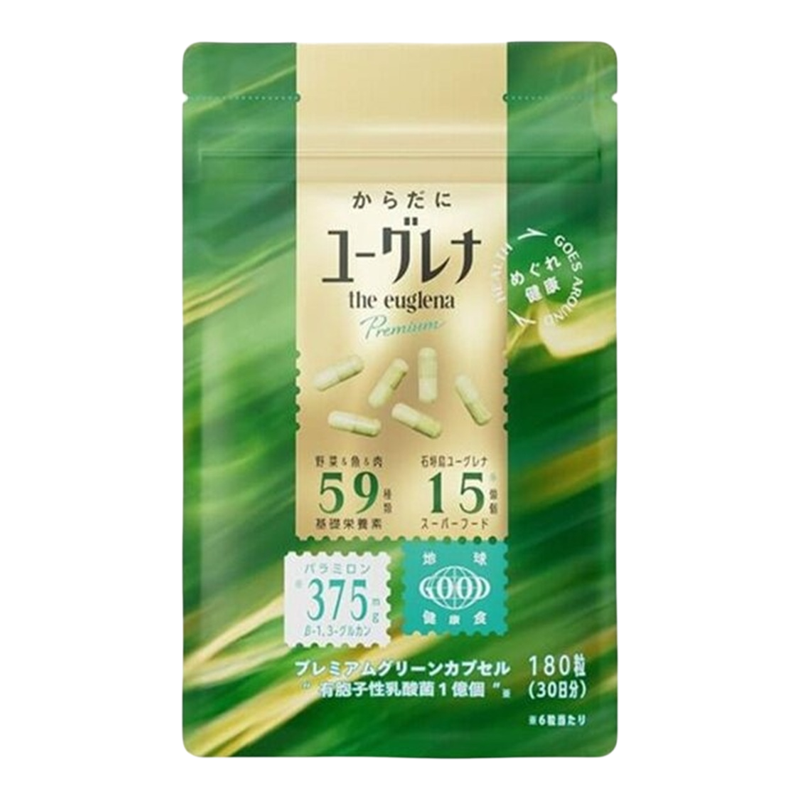 日本euglena绿虫藻胶囊180粒