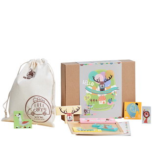 IQhouse迷路动物木质动物积木认知玩具亲子互动礼物宝宝礼物学习