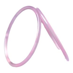 玛瑙手镯女桃之夭夭粉玛瑙玉镯细圆镯高冰种玉髓镯子叮当镯玉手镯