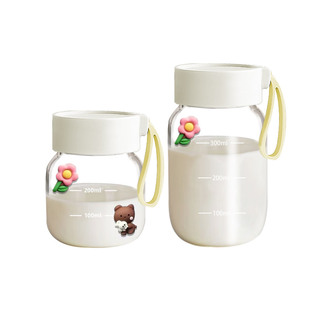 小巧迷你玻璃水杯玻璃杯女高颜值便携豆浆杯子胖胖杯牛奶杯咖啡杯