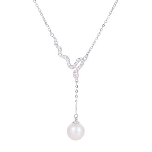 【紫罗兰正版】伏蛇S925银蛇年项链高档轻奢新款小众百搭珍珠颈饰