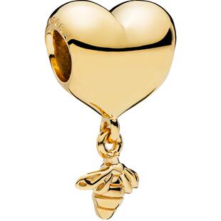 Pandora潘多拉奥莱爱心与蜂串饰925银diy串珠甜美礼物