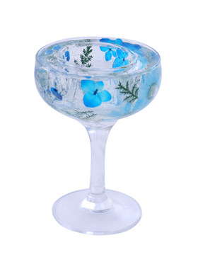 水晶干花烛台香薰蜡烛DIY高脚杯