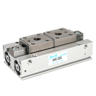 HDF导轨滑台小型平行夹爪薄型气动手指气缸MHF2-8D/12D/16D1/20D2