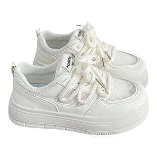 环球网鞋女2026新款夏季薄款网面透气运动小白鞋子ins潮百搭板鞋