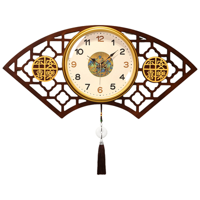 高端家用新中式静音挂钟