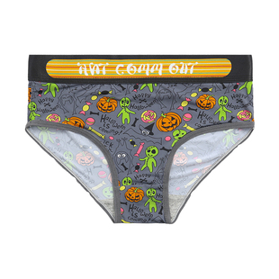 3条女士冰丝内裤夏季薄中腰卡通四角三角抗菌裆速干宽松透气运动