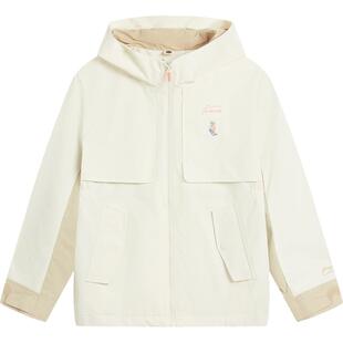 商场同款|李宁儿童三合一冲锋风衣防泼水加绒摇粒绒外套女大童装