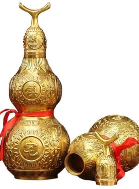 黄铜葫芦摆件八卦葫芦镇宅家居