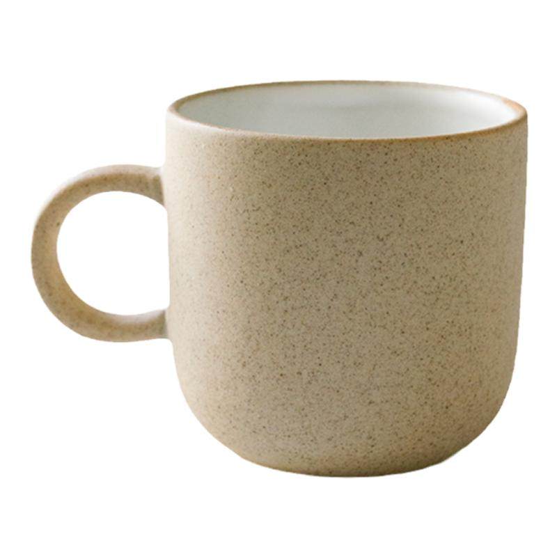 北欧复古粗陶咖啡杯220ml办公室喝水马克杯纯色陶瓷杯子家用茶杯