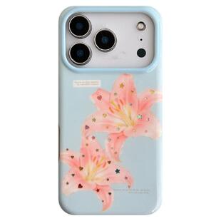 由里公园ins春日少女浪漫巴黎蓝星星百合花17适用17pro苹果17ProMax手机壳iPhone16全包14新款16Promax保护套