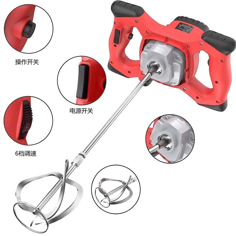 手持电动搅拌器打灰机全铜6档调速油漆搅拌机腻子水泥涂料搅拌器
