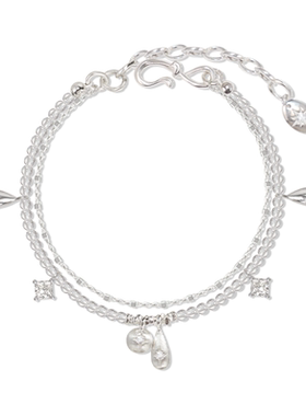 ASTRALIS隐星白玛瑙双层手链原创