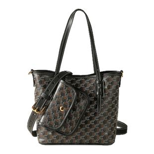 Cuisee/崔氏2025新款托特包小号老花包女轻奢斜跨通勤手提包包女