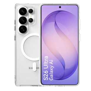 EC适用三星S26Ultra磁吸手机壳超薄透明GalaxyS26保护壳全包防摔s26u磨砂防滑高级感简约晶透软边硬壳带挂绳