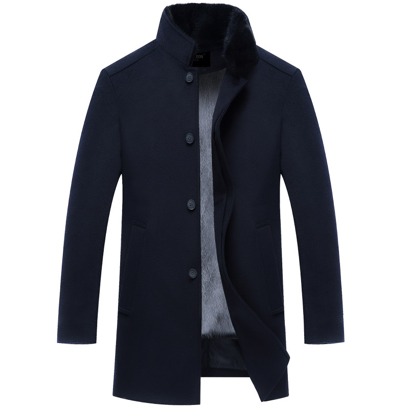 水貂内胆商务休闲尼克服立领皮草