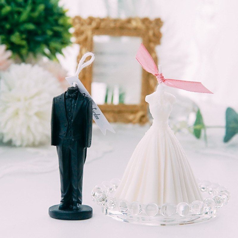 【梦中婚礼】婚纱西服伴卧室礼物摆件香薰蜡烛手表白结婚七夕礼盒