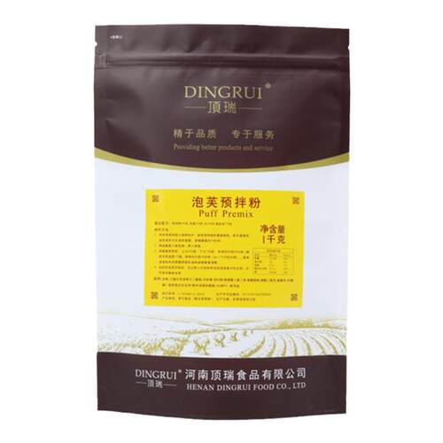 顶瑞泡芙预拌粉酥皮泡芙材料1kg 脆皮泡芙粉商用烘焙原料厂家销售