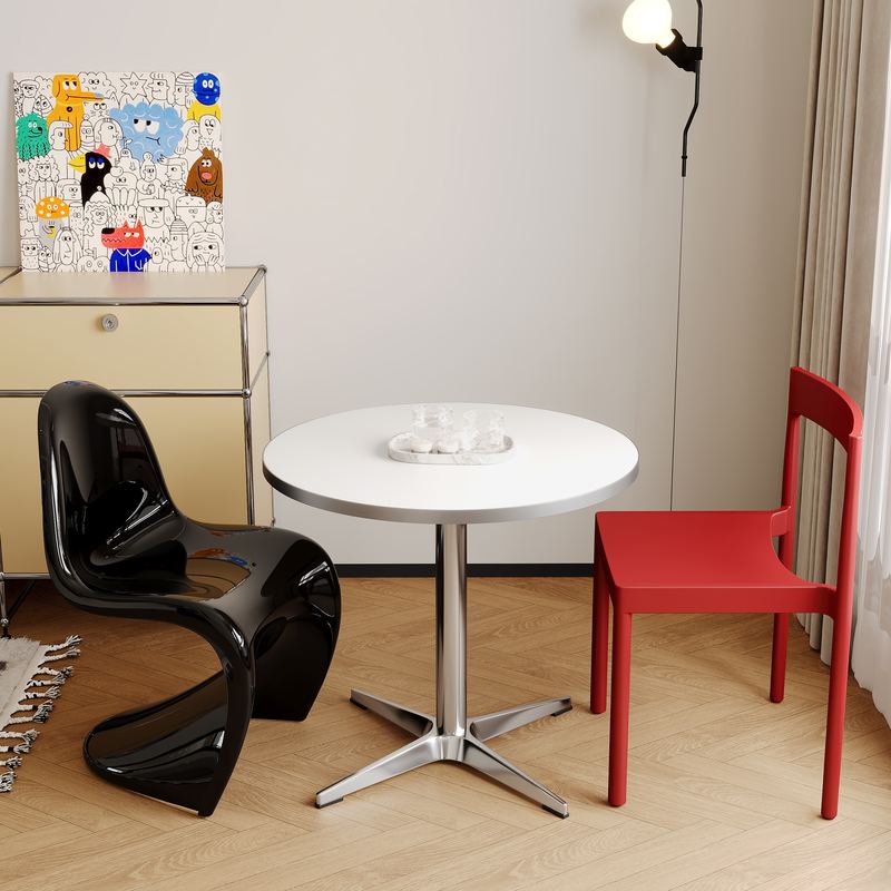 商用餐厅桌椅甜品小吃糖水铺咖啡厅小圆桌ins网红奶茶店桌椅组合