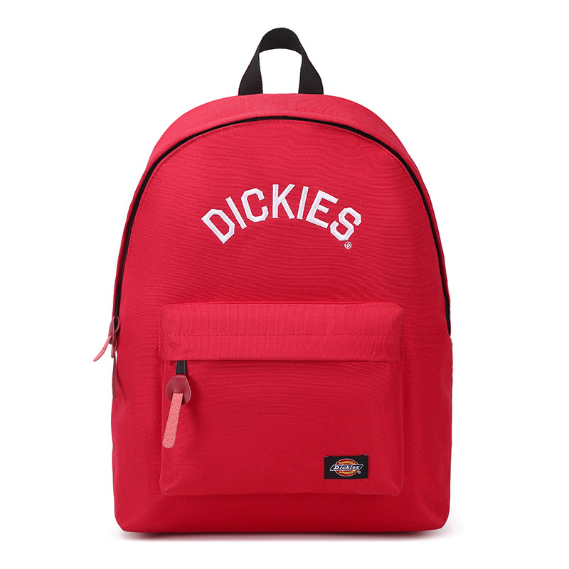 红色Dickies校园女双肩背包书包