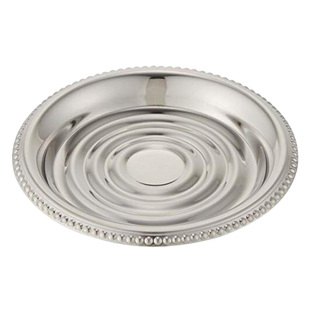 玉虎堂制作所日本进口304不锈钢杯垫下午茶冷饮杯托首饰收纳盘