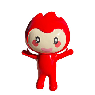 马年玻璃钢雕塑定制大型玻璃钢卡通吉祥物玻璃钢门头人物雕塑摆件