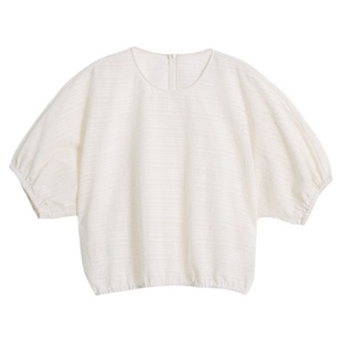 ltyp旅途原品 新店专享五折NO.126 肌理感宽松休闲松紧袖圆领小衫